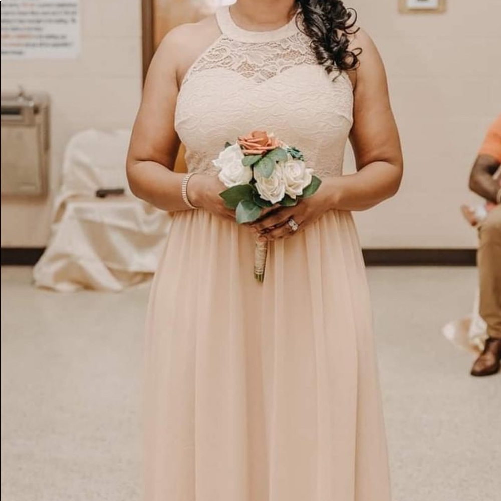 Champagne Bridesmaid dress. Wore once. Excellent condition